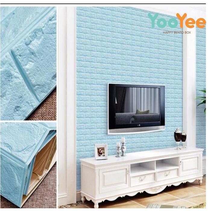 Wallpaper 3D motif bata wallpaper dinding