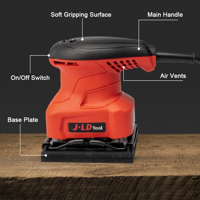 kencana JLD Palm Sander Mesin Amplas Tangan Listrik 220w Finishing Sander 10000rpm Mesin Amplas