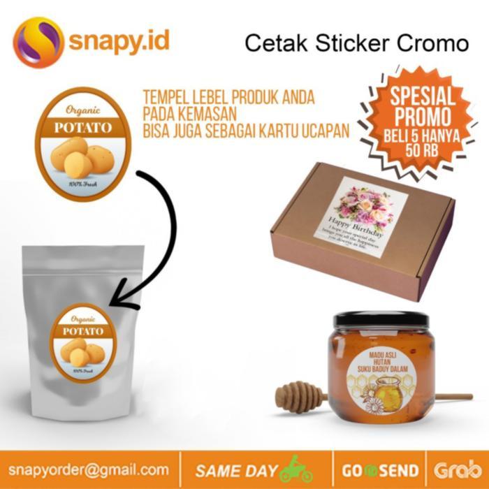 Cetak sticker/stiker Cromo A3+