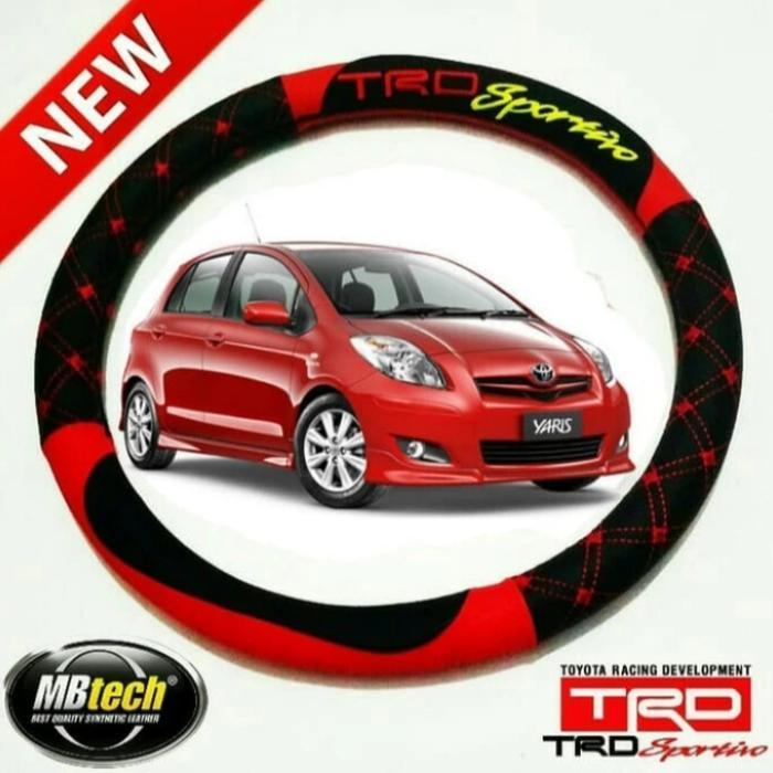 Cover Stir Mobil Toyota Yaris Trd Sportivo Kombinasi Merah