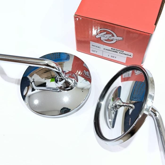 Yoshimura - Spion Cb100 Model Mini Chrome Nekel Kaca Cembung