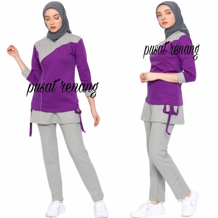 sipo- Baju Celana Rok Setelan Senam Aerobik Zumba Muslimah