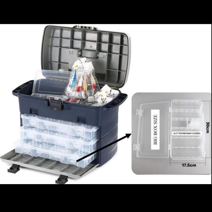 Tackle Box/ Box Tamiya/ Box Pancing - 3 Kompartemen Original