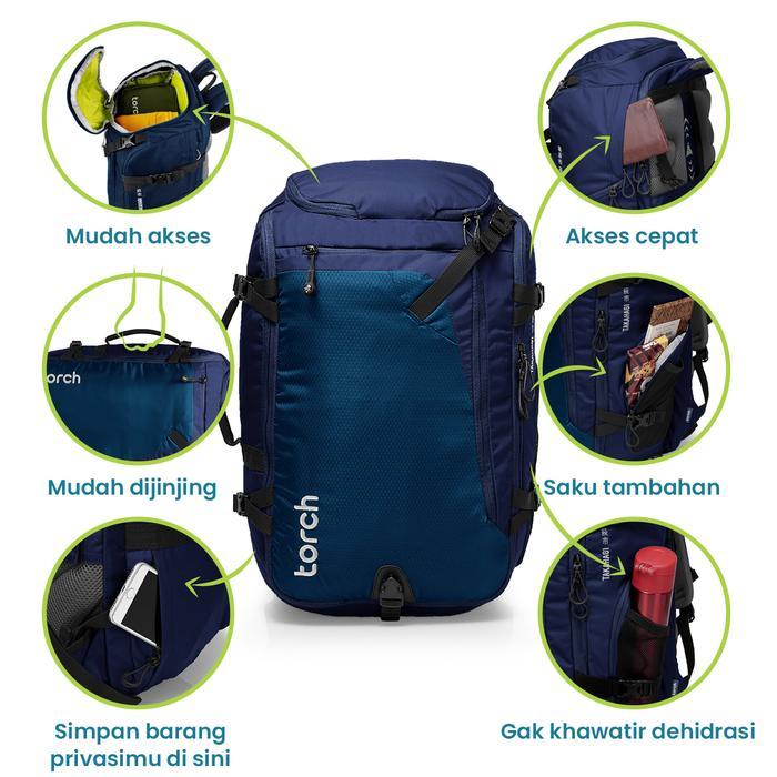 zzaj- Torch Ransel Punggung Travelling - Travel Backpack Takahagi 40 L