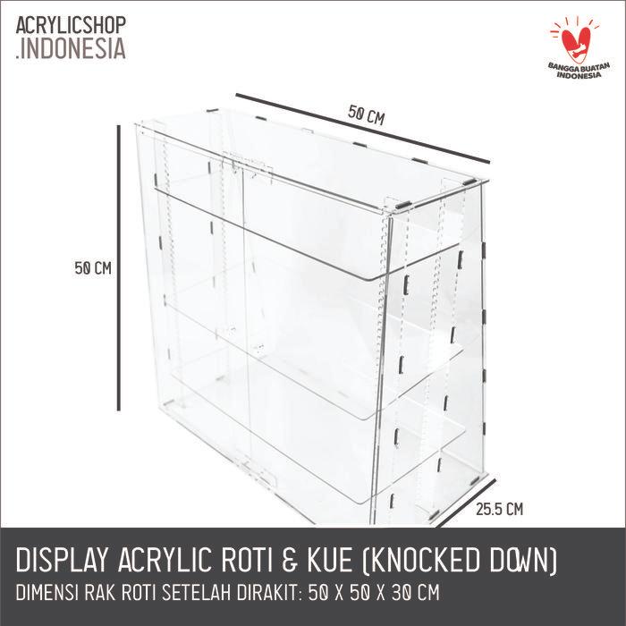 Display Roti / Kue / Display Acrylic / Akrilik Etalase / Rak Makanan