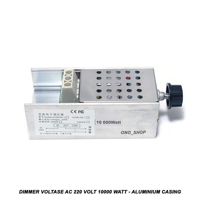 Dimmer Voltase Ac 220 Volt 10000 Watt - Aluminium Casing