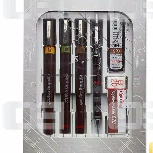 1 Set lukis / Gambar Merk Rotring Rapido Set