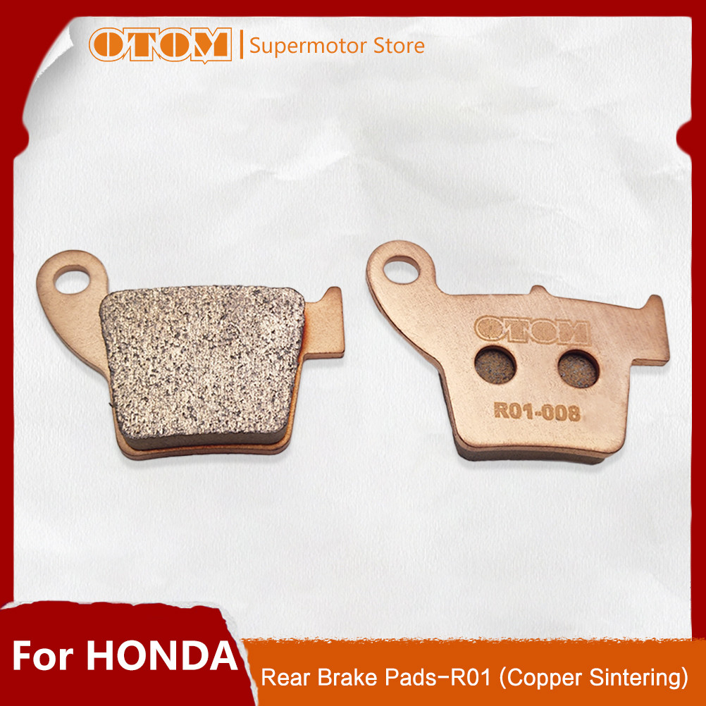 Otom Motorcycle Rear Brake Pads Copper Sintering Brake Disks Disc Braking For Honda Cr125 Crf250R