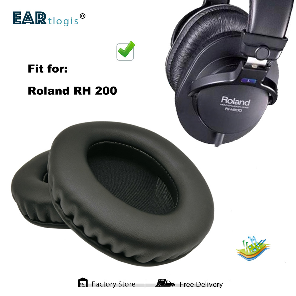 Replacement Ear Pads for Roland RH 200 RH200 RH-200 Headset Parts Leather Cushion Velvet Earmuff Ear