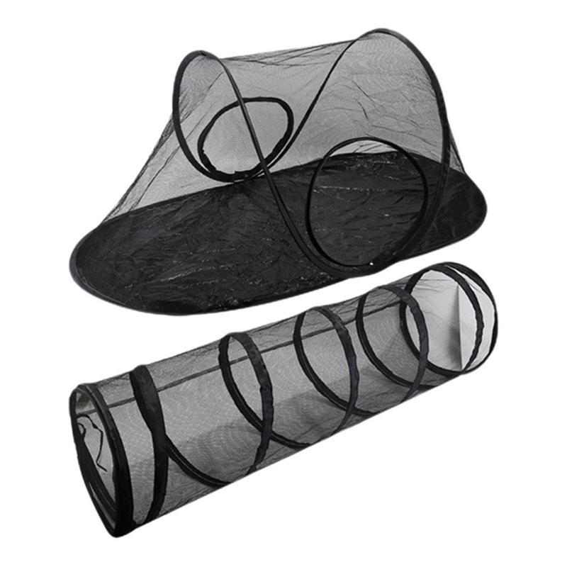 Pet Play Tent With Tunnel Cat Tunnel Toys Storage Bags Folding Outdoor Kitten Playing Tent Tunnel Fo