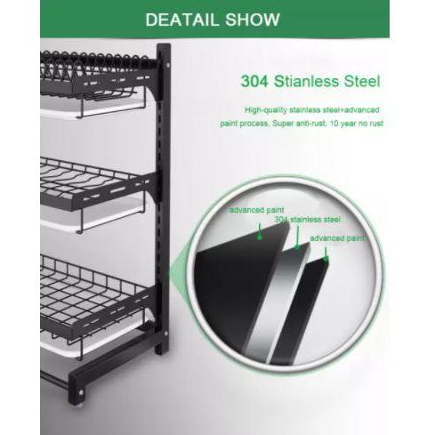 Rak Cuci Piring Rak Pengering Piring Rak Piring Stainless Steel