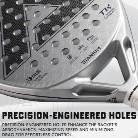 Raket Padel Amasport Era 1.0 Titanium Original 18K Carbon, Power Rebound