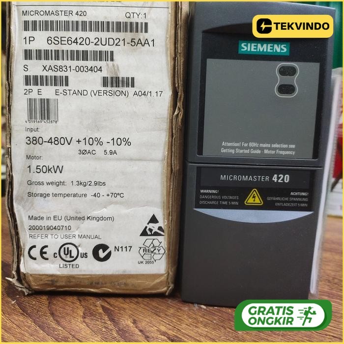 siemens micromaster 420 6SE6420-2UD21-5AA1
