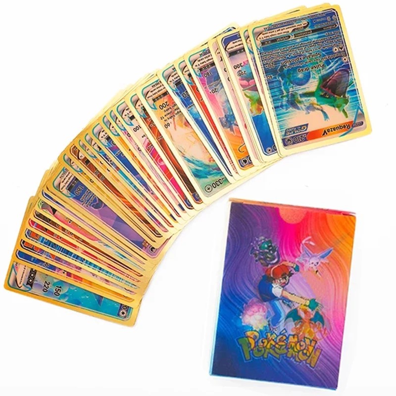 Pokemon Cards Charizard Pikachu Arceus 3D Diamond Playing Cards Vmax GX Vstar English Collection