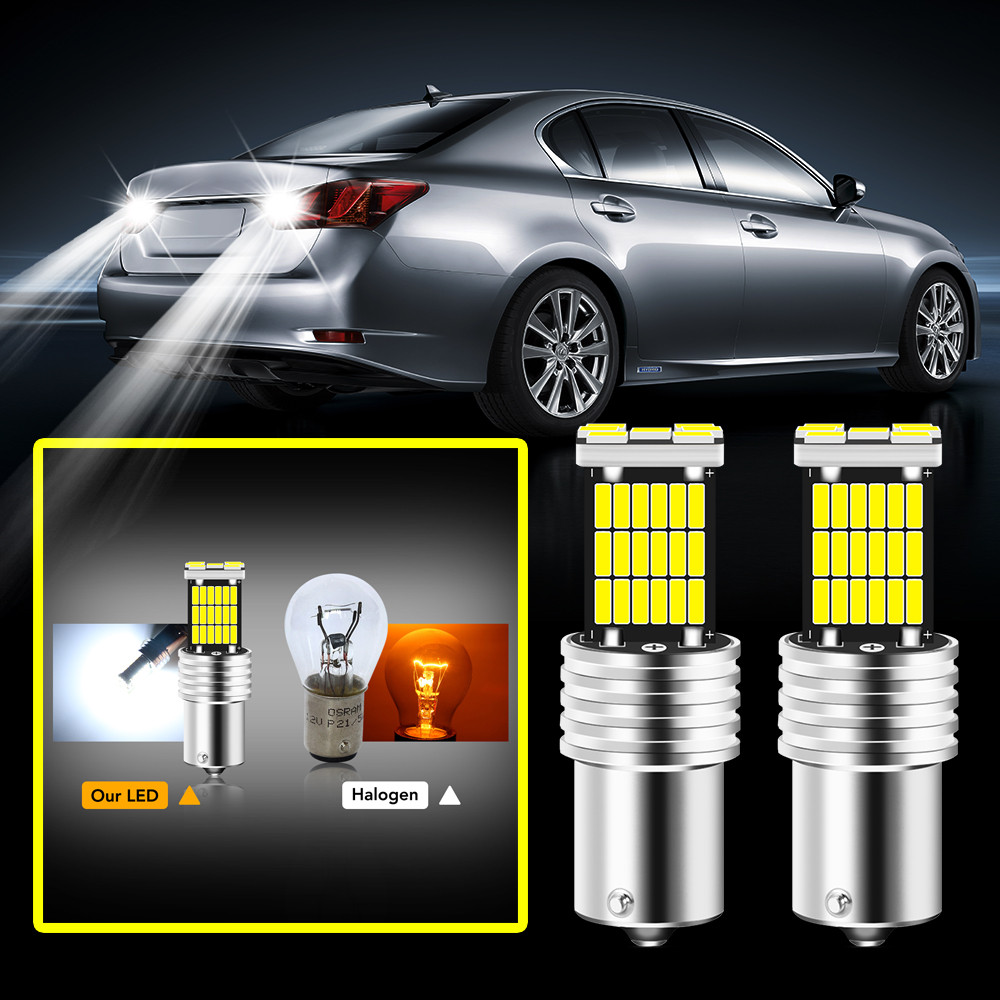 2PCS T25 3157 3156 3057 3457 4157 P27/7W P27W Super Bright 1800LM LED
