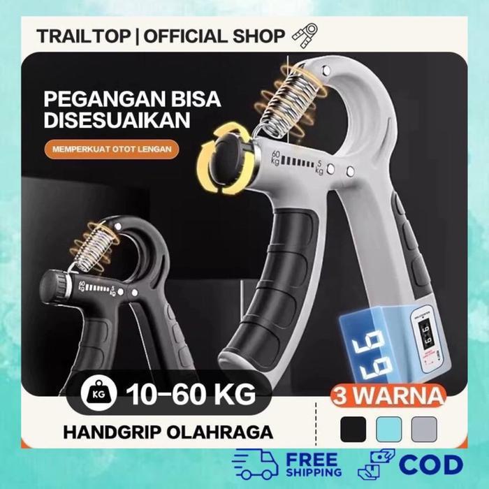 TERLARIS G-SPEEDS TrailTop Handgrip Tangan Penghitungan Otomatis Alat Olahraga Tangan Adjustable