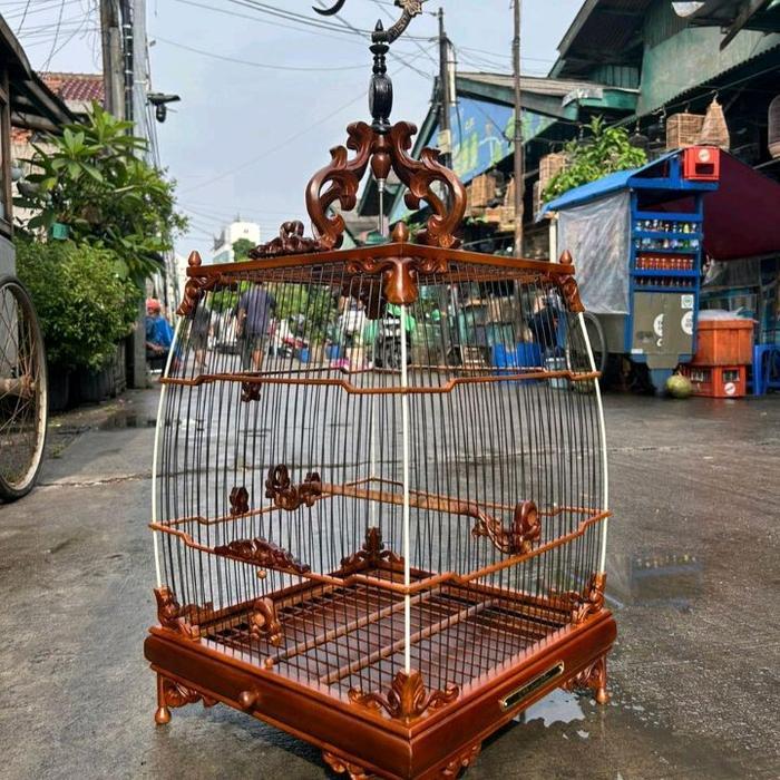 sangkar cungko jeruji fiber antik