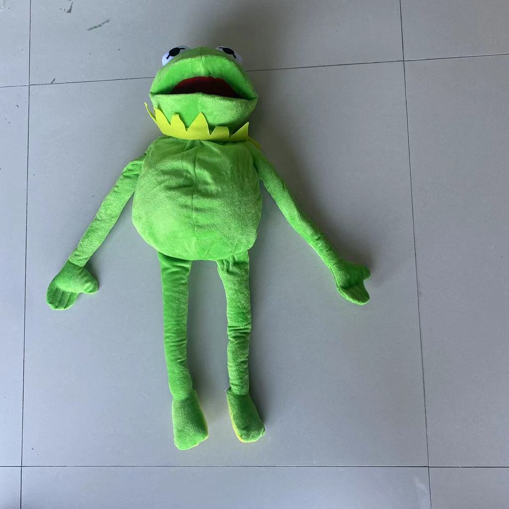 Kermit The Frog Funny Plush Doll Hand Puppet Schoolbag Frog Animal Plush Toy Big Doll Ventriloquist