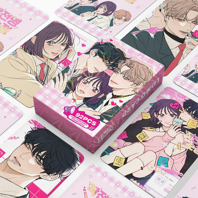 92PCS Korean Manhwa Codename: True Love LOMO Cards Set - Go EunHyuk & Baek Dohwa Photo Cards with