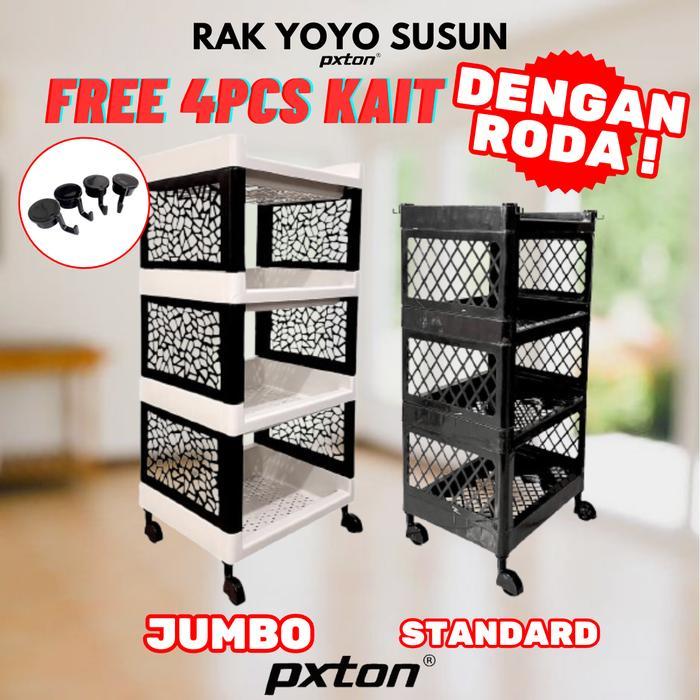 TERLARIS PXTON [COD] RAK YOYO PXTON / Rak Serbaguna / RAK PLASTIK / Rak Apartemen 5 4 3 Susun / Rak