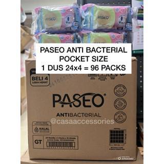 1 Dus Paseo Tissue Basah Mini / Paseo Pocket Size Wet Wipes Anti Bacterial - Tissue Basah Paseo