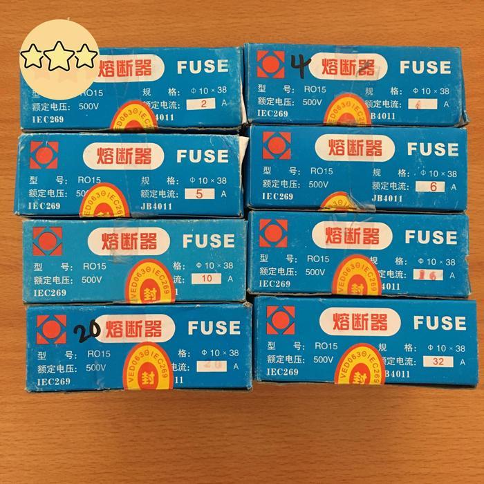 Fuse Link Ceramic 10 X 38 10X38Mm 10Mm Sekring Keramik 10X38 2A-32A