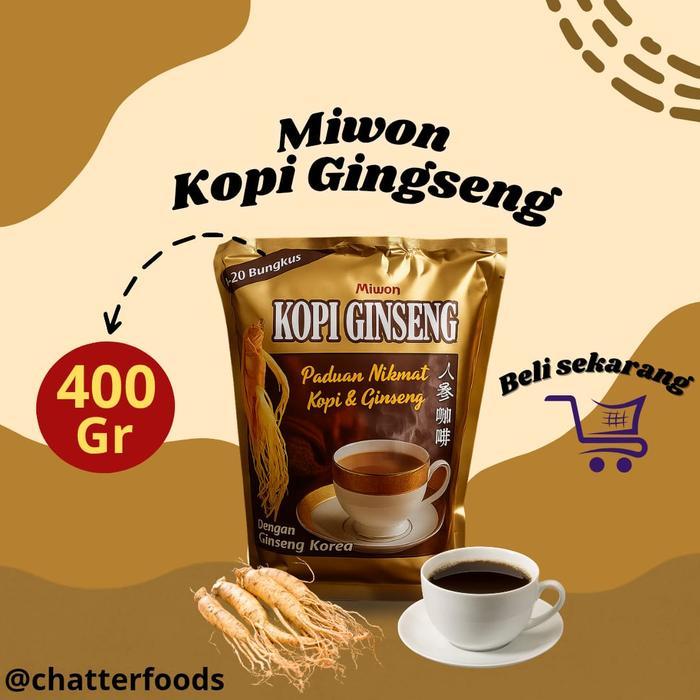 Bid Coffee - Kopi Korea / Kopi Miwon / Kopi Ginseng Miwon / Kopi Ginseng Korea Isi 20 Sachet