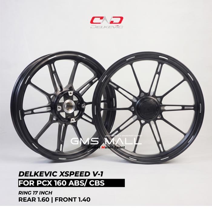 Velg Delkevic Xspeed V1 Ring 17 PCX 160 ABS CBS Velg Racing Delkevic PCX160 Original - BLACK RING 17