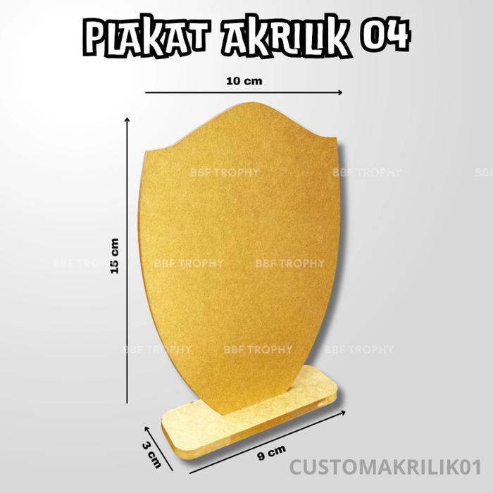 Plakat Akrilik Polos Vandel Acrylic Penghargaan Souvenir Kado Hadiah