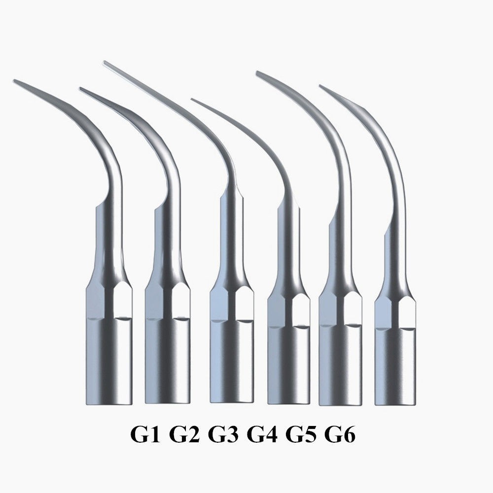 6pcs Mixed Dental Scaler Tips Fit EMS Woodpecker Ultrasonic Scaler