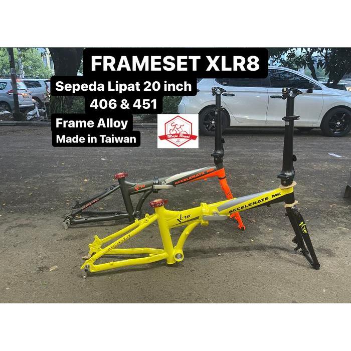 Frame Sepeda Lipat XLR8 20 22 inch 406 451 Alloy Taiwan Ringan