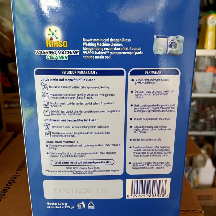 Rinso Washing Machine Cleaner Pembersih Mesin Cuci Produk Unilever Pro