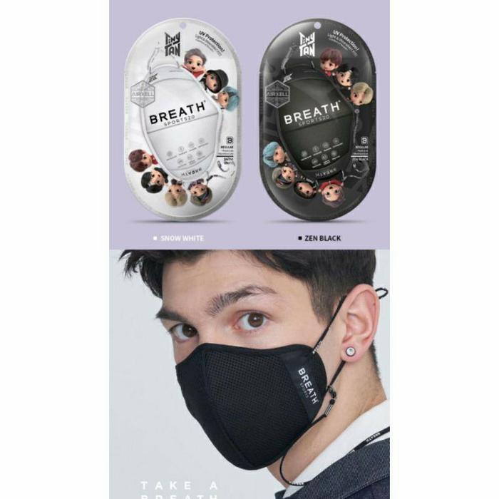 MASKER KOREA TINYTAN BTS BREATH SPORTS 2.0 MASK TINY TAN BT21 OLAHRAGA