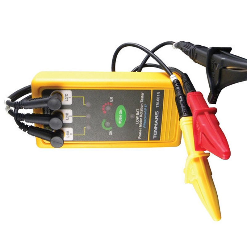 TM-601 PHASE/ MOTOR ROTATION TESTER WATERPROOF 3 PHASE POWER SUPPLY