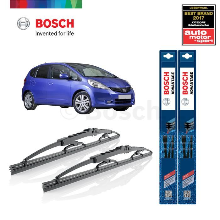 Wiper Bosch, Honda Jazz 2008-On, Wiper Sepasang, Bosch Advantage, Wiper Depan Belakang, Wiper Mobil