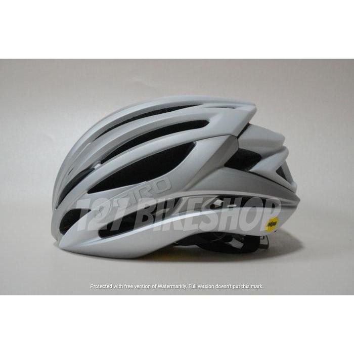 GIRO SYNTAX MATT WHITE SILVER HELMET HELM SEPEDA ROAD