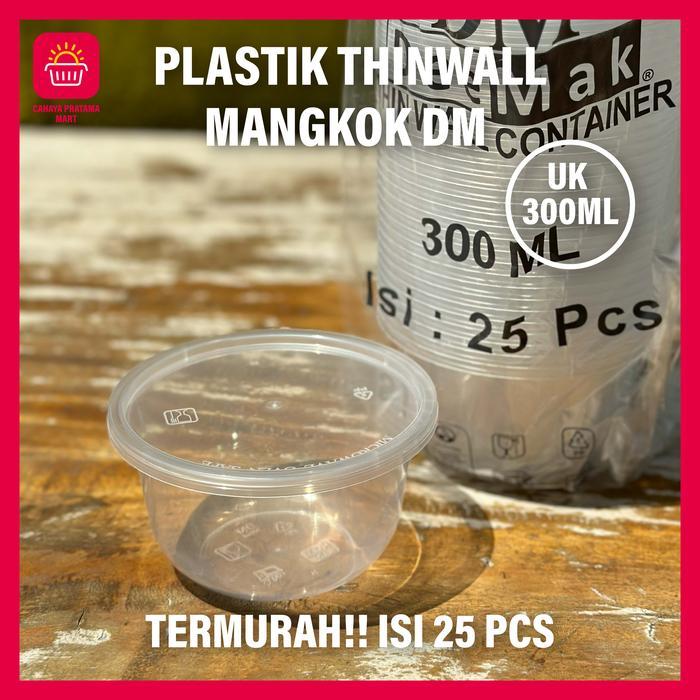 Promo Thinwall Mangkok Mangkuk Plastik Bulat Datar Thinwall Bowl Round Mangkok Makan Plastik 200Ml