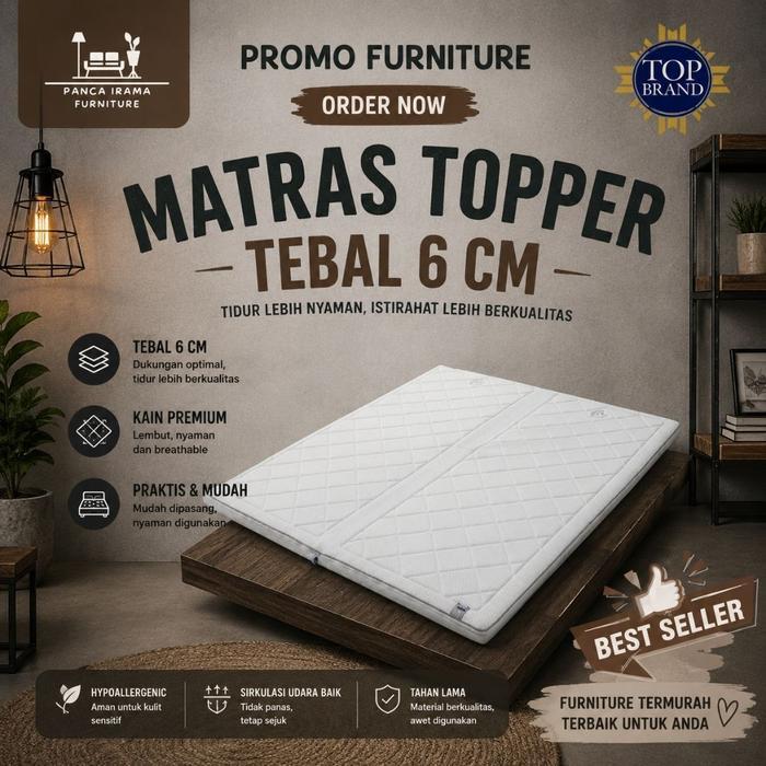 Alas Pelapis Matras Topper Springbed Anti Kempes