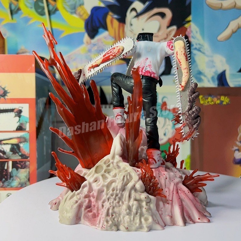 Gk Chainsaw Man Denji Pochita Action Figure Statue Makima Figurine Model Toys Collection Desktop