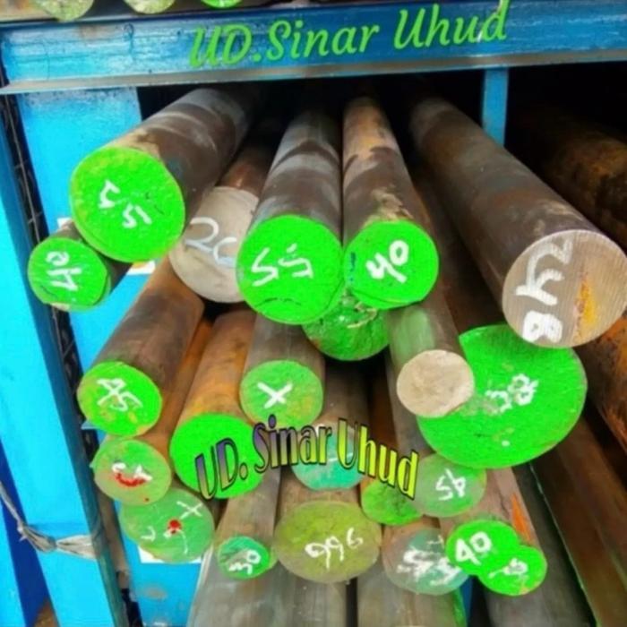 As Besi St 60 Diameter 80mm Panjang Per 1cm / As ST60