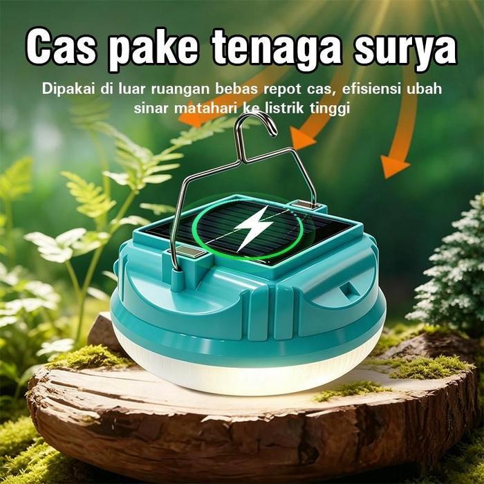 Terlaris HOWEE Lampu Emergency Tenaga Surya 300W LED Portable Gantung 3 Mode Bisa Cas HP Power Bank