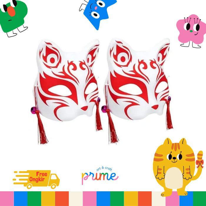 Terbaru Topeng Kitsune/Topeng Anime/Topeng Fox Kitsune/Mask Cosplay Kitsune