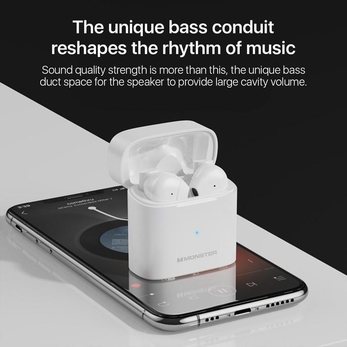 Monster XKT03 Wireless Bluetooth Earphones Mini Earbuds TWS Gaming Low Latency