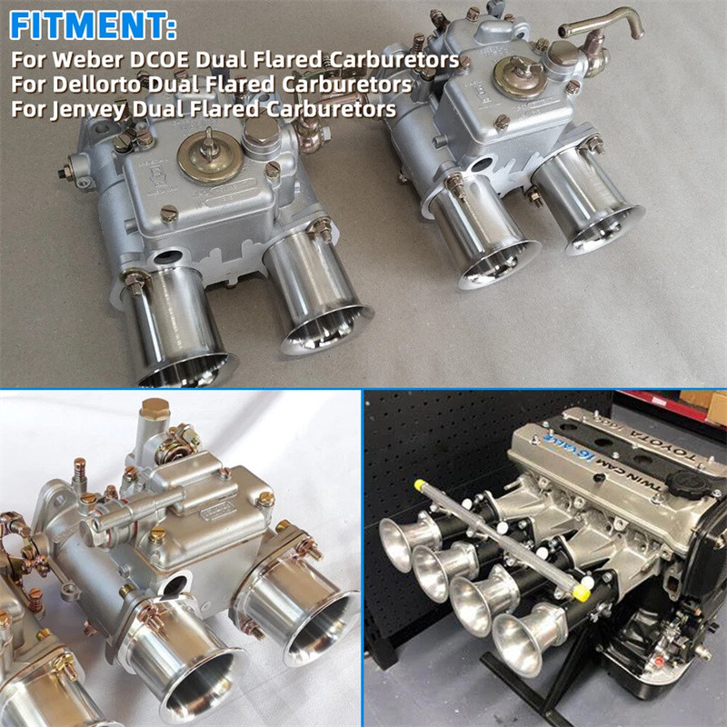 2PCS FOR TRUMPET WEBER DCOE DELLORTO JENVEY FOAM CARB SOCK AIR FILTERS DOUBLE CARBURETOR SOCK STYLE