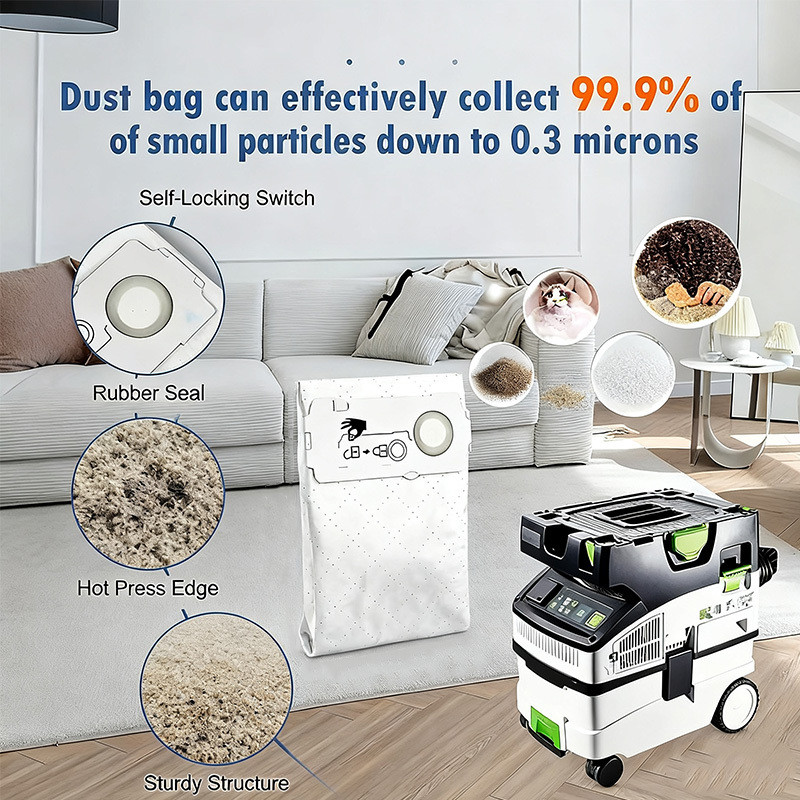 8pcs FeStool series vacuum cleaner dust bags. Compatible for FeStool CT MINI, CT MID, and CT 15