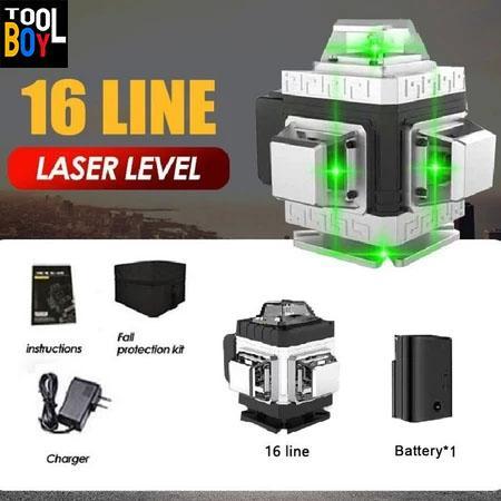 4D 16 Line Digital Meteran Laser Tukang Level Leveling 360 Rotari Laser Level Laser Leveling Kontrol