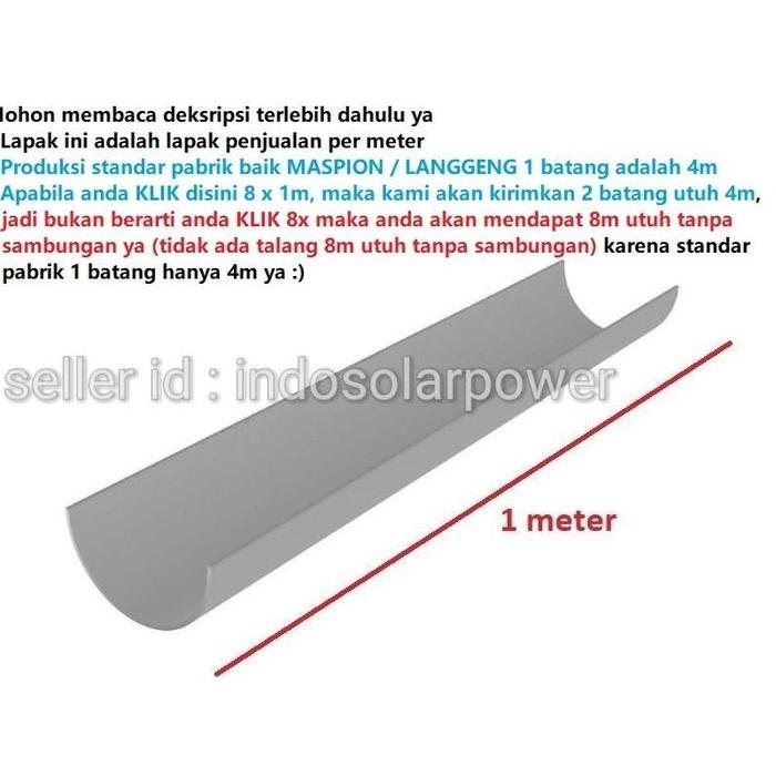 Maspion Per Meter Talang Air Pvc 8" 8 Inch Setengah Lingkaran Hr-8 Maspion8