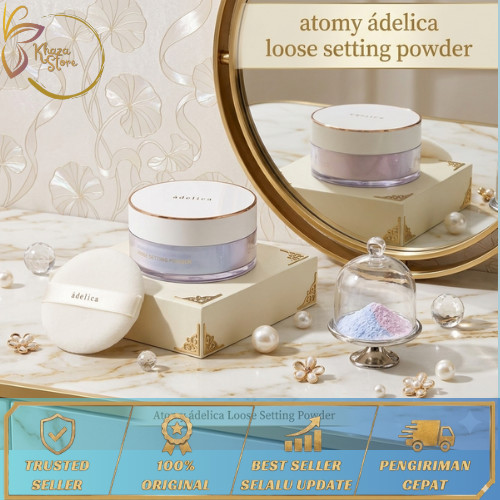 Setting Powder Bedak Tabur 12gr Original Korea - Atomy Adelica, 2 Warna Unik Hasil Riasan Alami