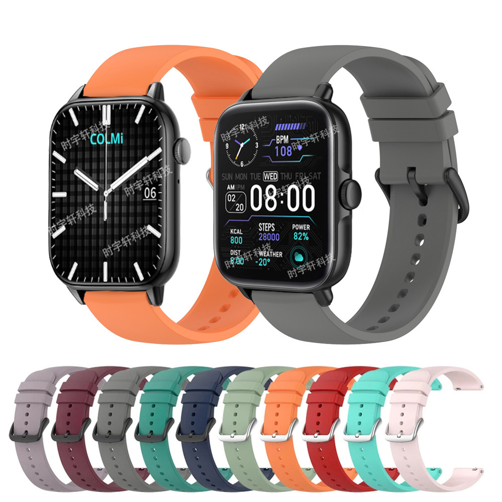 20mm Silicone Replacement Sport Smart Watch Band For COLMI C60 C61 Bracelet For COLMI P8P8 MixP28