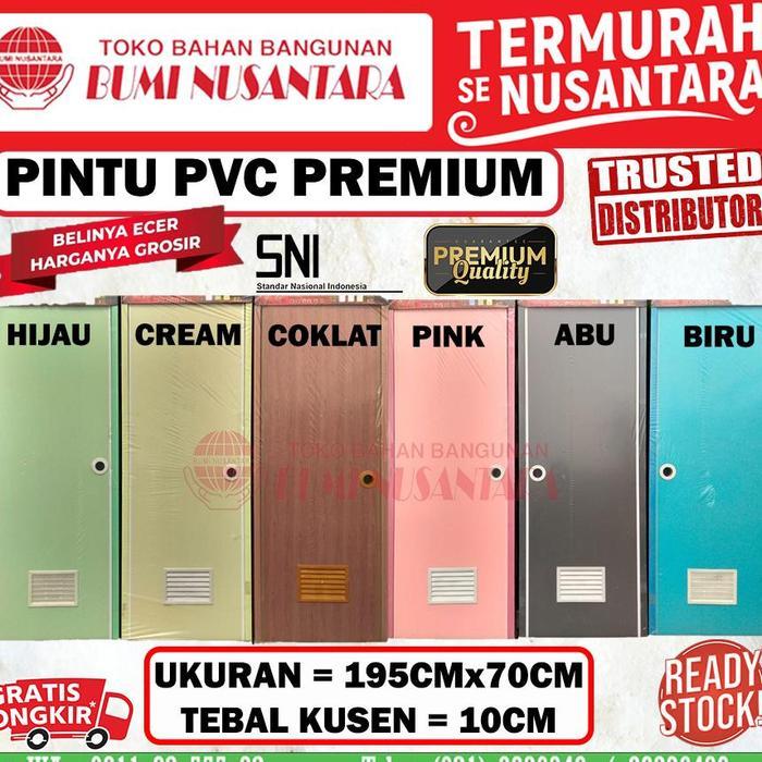 Pintu Kamar Mandi Pvc 195X70 Pintu Pvc Polos Pintu Wc Plastik Pvc